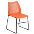 Фото #4 товара Hercules Series 661 Lb. Capacity Orange Sled Base Stack Chair With Air-Vent Back