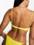 Фото #2 товара Miss Selfridge ruched bikini top in yellow