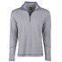 Фото #4 товара Page & Tuttle Coverstitch Heather Mock Neck Long Sleeve 14 Zip Pullover Top Mens