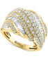 ფოტო #1 პროდუქტის EFFY® Diamond Baguette & Round Diagonal Multirow Ring (1-5/8 ct. t.w.) in 14k Gold