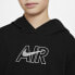 Фото #5 товара Толстовка с капюшоном для девочек AIR FT CROP HOODIE Nike DM8372 010 Чёрный