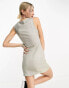 Фото #4 товара COLLUSION glitter vest mini dress in silver