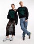 Фото #1 товара Weekday – Unisex Fabian – Unisex-Pullover in Schwarz mit Grafikprint, exklusiv bei ASOS