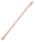 Rose Gold Plated Oval Simulated Morganite Bracelet