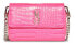 Steve Madden Women's Bcarina Quilted Crossbody Wallet Hot Pink Silver