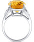 ფოტო #3 პროდუქტის Citrine (9 ct. t.w.) & Diamond Accent Openwork Statement Ring in Sterling Silver