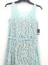 Фото #6 товара Taylor 191654 Womens Floral Lace Sleeveless Fit & Flare Dress Blue Size 10