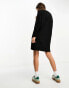 River Island Petite cosy jumper dress in black