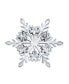 Large Multi Color Ice Blue Frozen Winter Flower Snowflake Brooch Pin For Women Crystal Holiday Party Frozen Winter Rhodium Plated Alloy