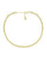 Фото #1 товара Flat Curb Link Anklet in Gold Plate