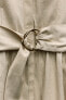 Фото #8 товара Платье-рубашка миди из смесового льна ZARA
