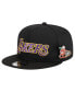 Фото #1 товара Men's Black Los Angeles Lakers Post-Up Pin Mesh 9FIFTY Snapback Hat