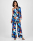 ფოტო #1 პროდუქტის Women's Floral-Print One-Shoulder Top, Created for Macy's