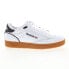 Фото #2 товара Reebok Club C Bulc Mens White Leather Lace Up Lifestyle Sneakers Shoes