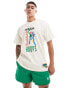 adidas Basketball t-shirt with graphic in ivory