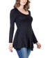 Фото #3 товара Women's Long Sleeve Swing Style Flare Tunic Top