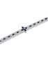 ფოტო #3 პროდუქტის Black Sapphire (4-1/8 ct. t.w.) & White Topaz (7 ct. t.w.) Flower Bracelet in Sterling Silver