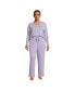 ფოტო #3 პროდუქტის Women's Plus Size Cozy 2 Piece Pajama Set - Long Sleeve Top and Pants