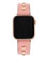 Фото #3 товара Women's Pink Faux Leather Stud Accented Band Compatible with 38/40/41mm Apple Watch