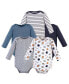 ფოტო #1 პროდუქტის Infant Boy Cotton Long-Sleeve Bodysuits 5pk, Basic Sports