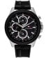 ფოტო #1 პროდუქტის Men's Multifunction Black Silicone Watch 46mm