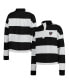 Фото #1 товара Women's White D.C. United Radical Rugby Stripe Long Sleeve T-shirt