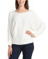 Juniors' Ribbed-Trim Dolman-Sleeve Sweater