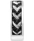 ფოტო #3 პროდუქტის EFFY® Men's Black Spinel Chevron Band (1-1/20 ct. t.w.) in Sterling Silver (Also in White Topaz)