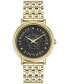 ფოტო #1 პროდუქტის Women's V-Dollar Ion-Plated Gold-Tone Stainless Steel Bracelet Watch 37mm