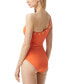 Фото #2 товара Michael Michael Kors 300270 Grommet One-Shoulder One-Piece Swimsuit Size 12