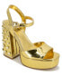 ფოტო #1 პროდუქტის Women's Dolly Imitation Pearls Platform Block Heel Sandals