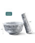 Фото #3 товара Mortar and Pestle Set - Small Grinding Bowl Container for Guacamole, Spices, Salsa, Pesto, Herbs - Best Mortar and Pestle Spice and Pills Crusher Set, Holds Up to 3oz - 4.5x2.5 Inch, Marble Gray