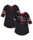 ფოტო #1 პროდუქტის Toddler Girls Heathered Black Texas Tech Red Raiders Poppin Sleeve Stripe Dress