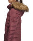 Фото #4 товара Women's Bibbed Faux-Fur-Trim Hooded Puffer Coat, Created for Macy's