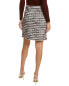 Фото #2 товара St. John Broken Plaid Wool-Blend Skirt Women's White 14