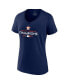 ფოტო #3 პროდუქტის Women's Navy Houston Astros 2022 World Series Champions Champions Logo V-Neck T-shirt