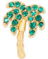 ფოტო #1 პროდუქტის Gold-Tone Color Pavé Palm Tree Stud Earrings