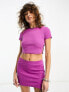 Фото #1 товара Only cut out detail cropped t-shirt co-ord in purple
