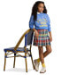 ფოტო #5 პროდუქტის Big Girls Pleated Cotton Madras Skirt