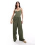 ONLY wide leg jumpsuit in khaki