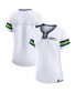 Фото #1 товара Women's White Seattle Seahawks Sunday Best Lace-Up T-shirt