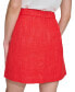 Фото #2 товара Women's Faux-Button-Front Tweed Mini Skirt