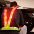 Фото #2 товара kwmobile LED Reflective Safety Vest with 16 Red LED Lamps, Reflective Strips, Safety Vest for e.g. Jogging, Riding, yellow, 38791.06_m001248