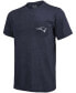 ფოტო #3 პროდუქტის New England Patriots Tri-Blend Pocket T-shirt - Heathered Navy