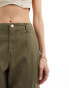 Фото #4 товара River Island cuffed hem belted cargo trouser in khaki