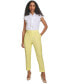 Фото #4 товара Women's Linen-Blend Cuffed Ankle Pants