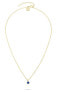 Elegant gold-plated necklace with blue zircon TJ-0539-N-45