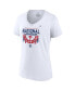 ფოტო #3 პროდუქტის Women's White Philadelphia Phillies 2022 National League Champions Locker Room Plus Size V-Neck T-shirt
