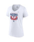 Women's White Philadelphia Phillies 2022 National League Champions Locker Room Plus Size V-Neck T-shirt