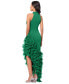 ფოტო #3 პროდუქტის Women's Ruffled Asymmetric-Hem Dress